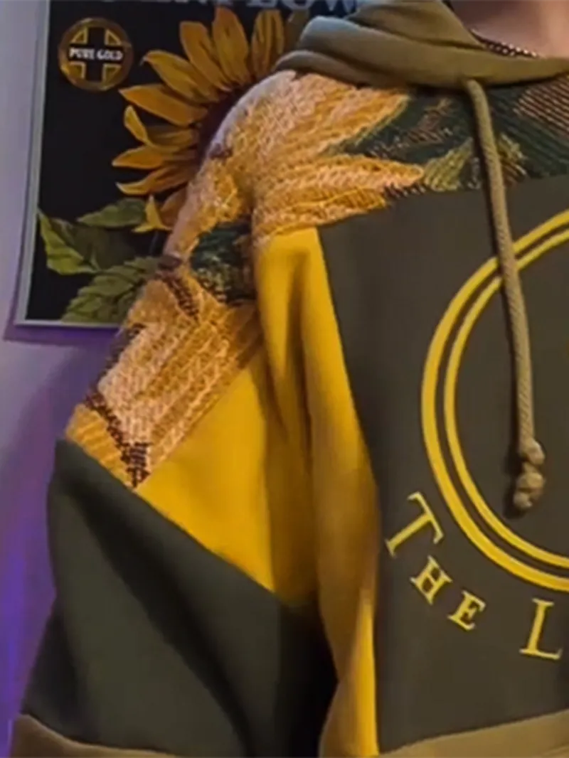 Yellow Streetwear Leisure Hoodie Sweatshirts