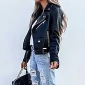 Women's Casual Jacket Warm Comfortable Zipper Pocket Fashion Outdoor Plain Going out Weekend Zipper Regular Lapel Regular Fit Long Sleeve Outerwear Black Wine Fall Winter