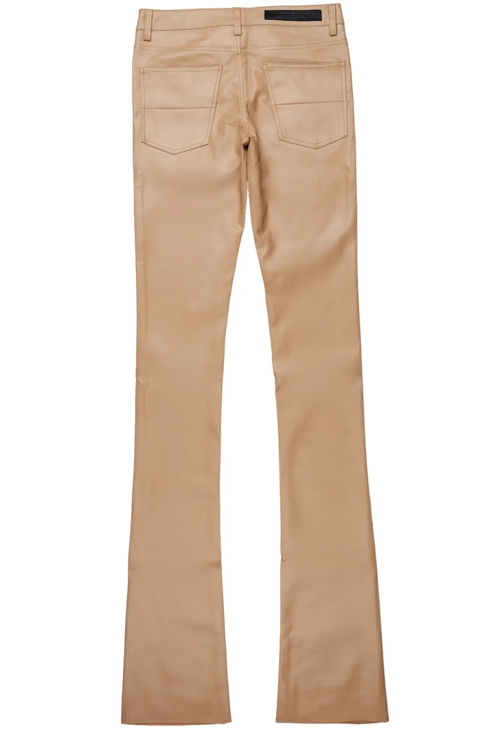 Ricky Tan Super Stacked Faux Leather Pant