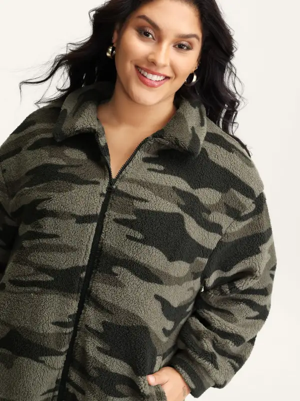 Camouflage Zipper Pocket Jacket