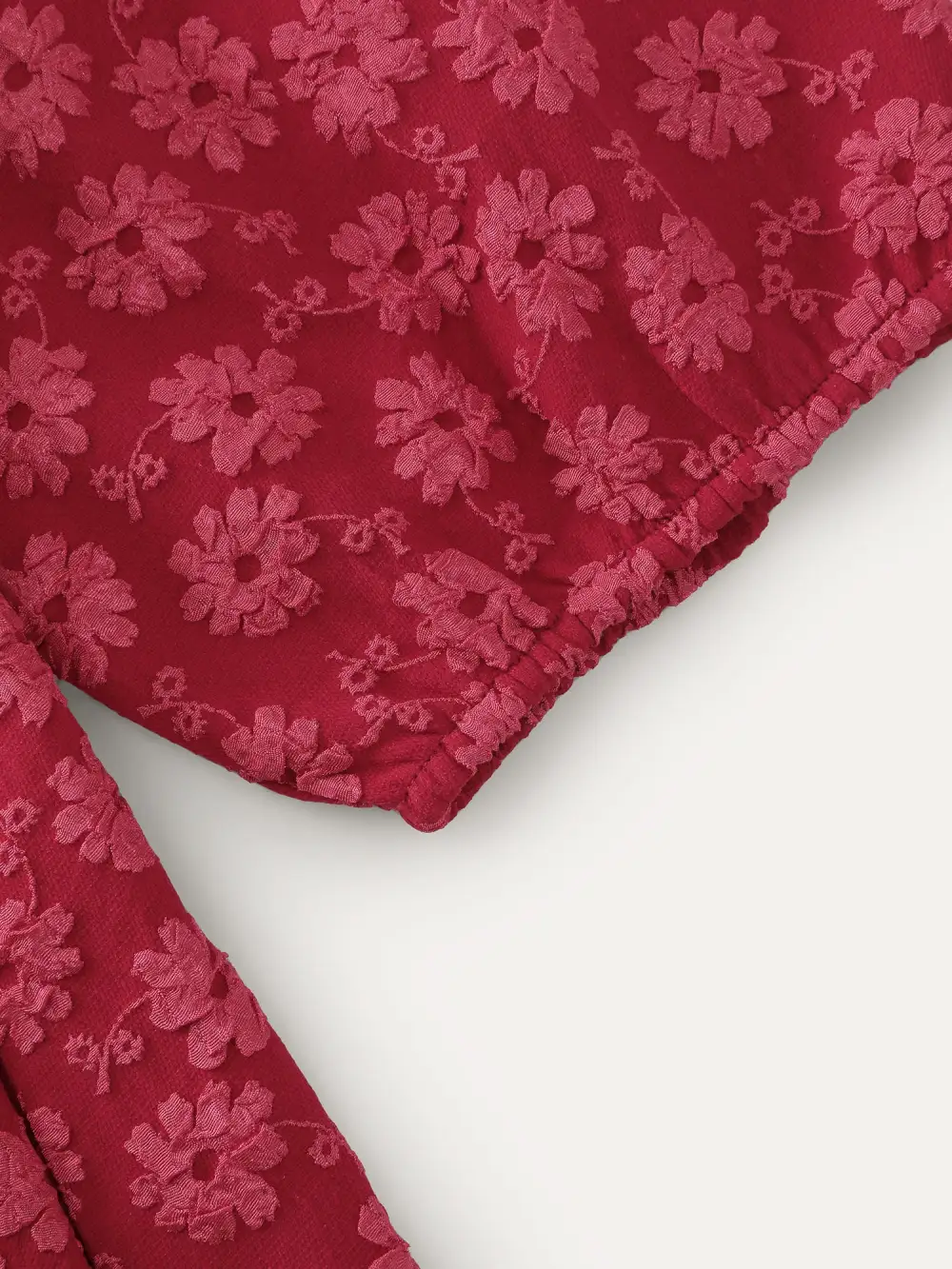 Bowknot Jacquard Stretchy Waist Knee-Length Dress