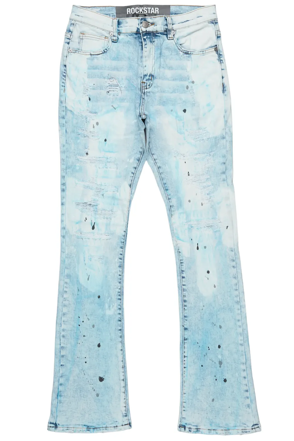 Cantu Light Blue Stacked Flare Jean