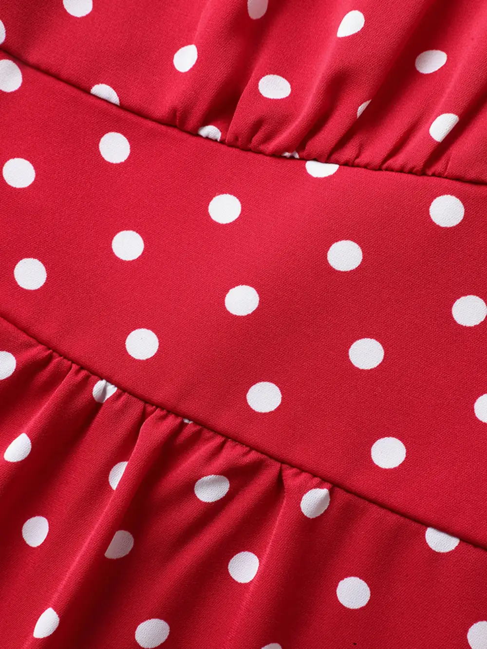 Polka Dots Shirred Waist Blouse