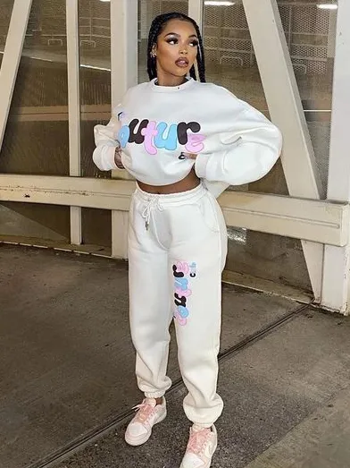 Beige 2 piece set tops and bottoms how perfect and cozy piece for your Halloween day