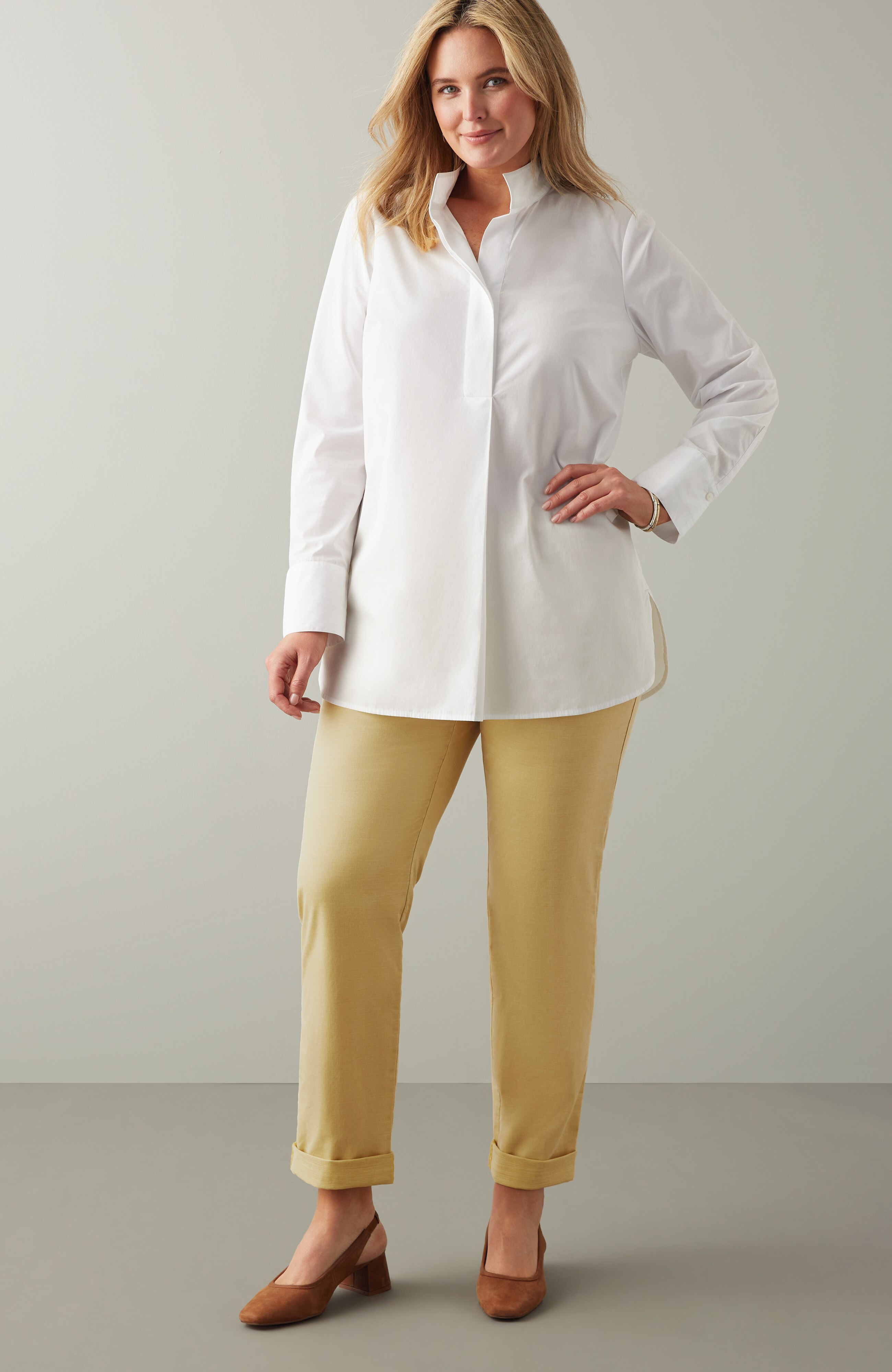 Relaxed Straight-Leg Chino Pants