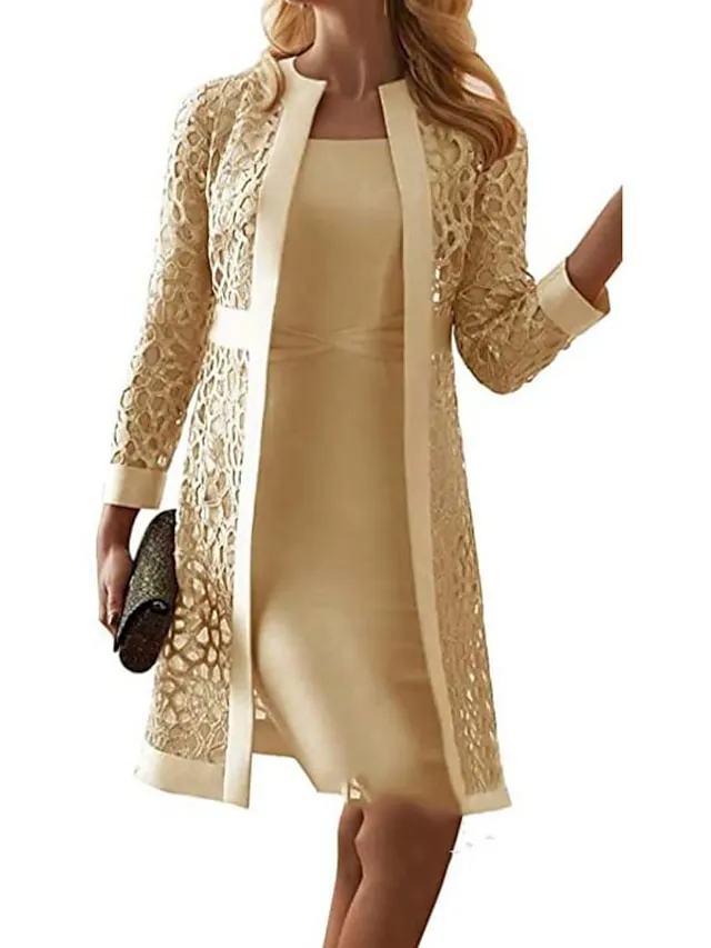 Women‘s Lace Dress Dress Set Midi Dress