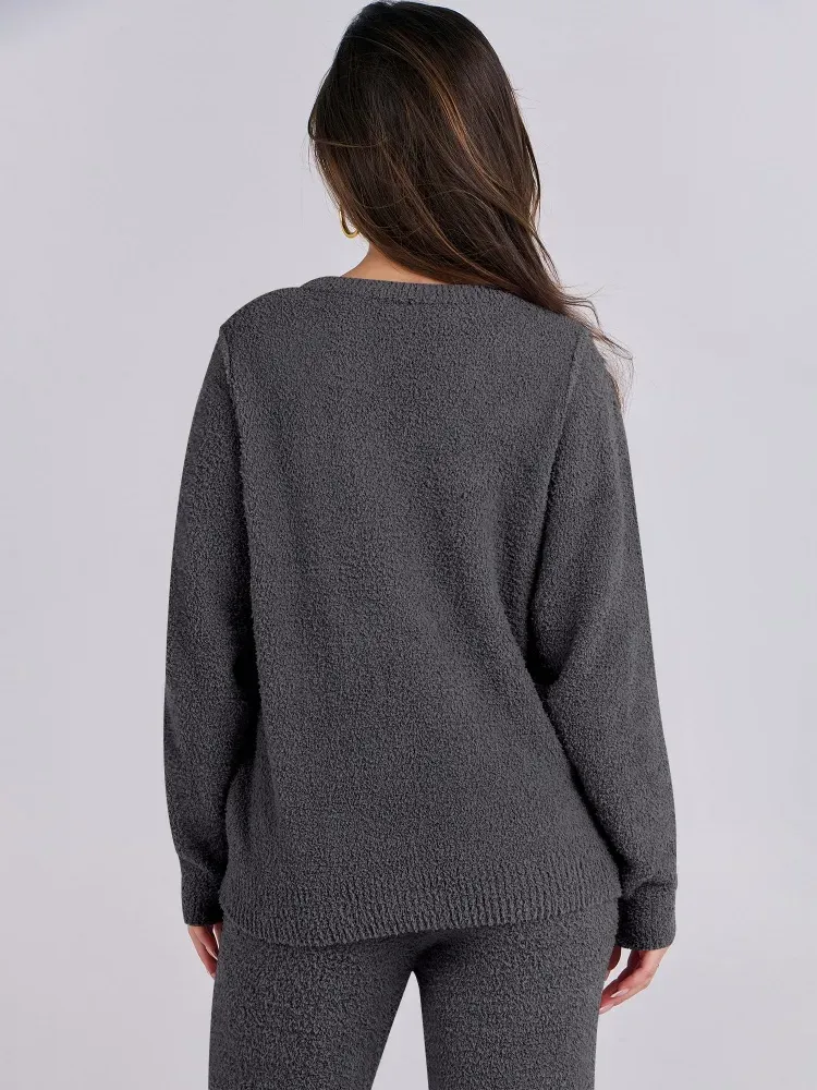 ✨Fuzzy Fleece Lounge Sets 2 Piece Outfits