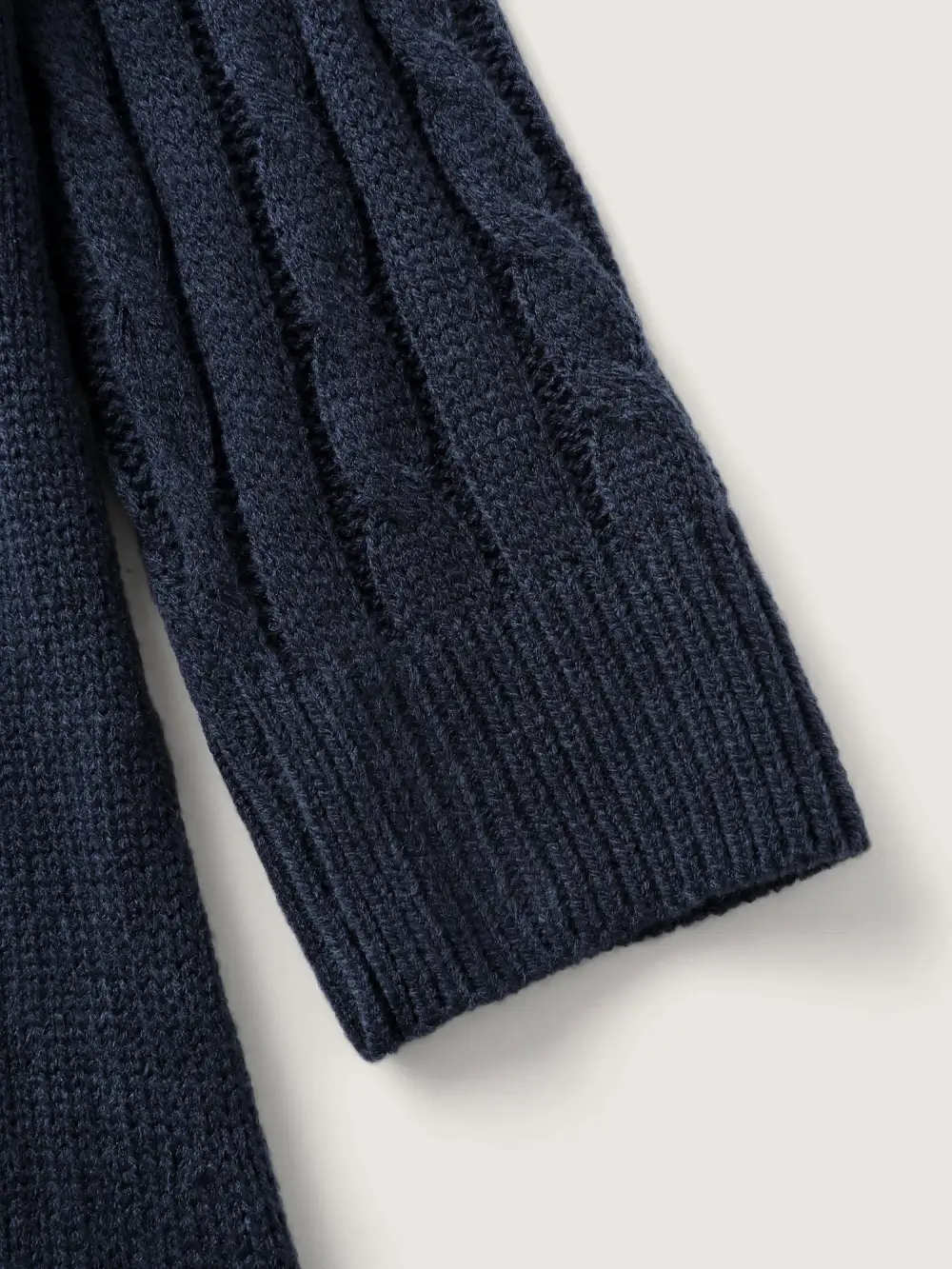 Cable Knit Cinched-Flared Waist Knit Cardigan