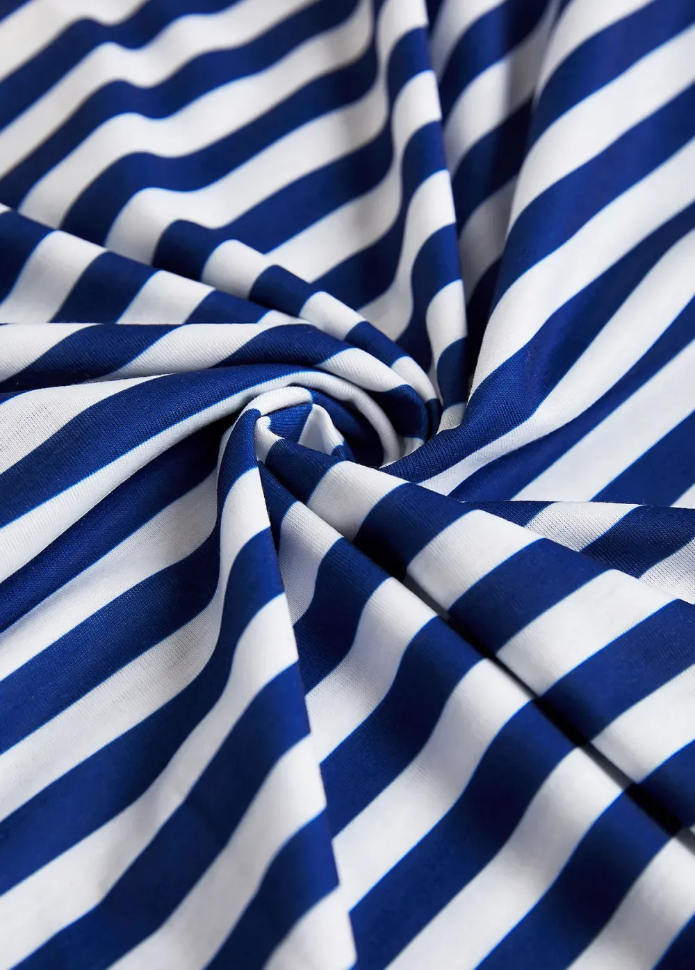 Navy Patchwork Striped Long Sleeve T Shirt