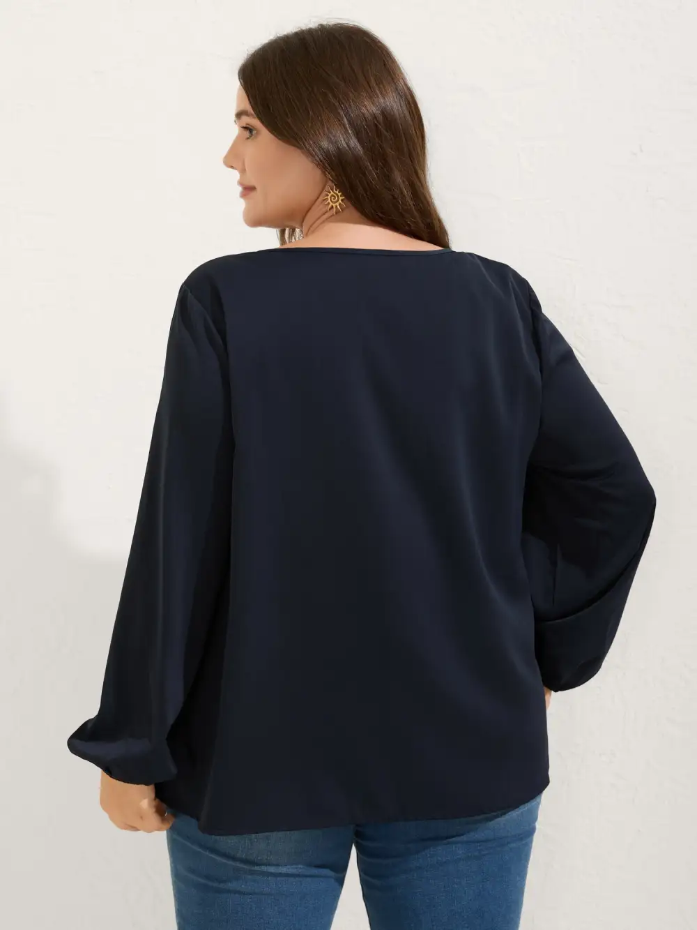 Colorful Boho Neck-Tie Puffy Sleeve Blouse