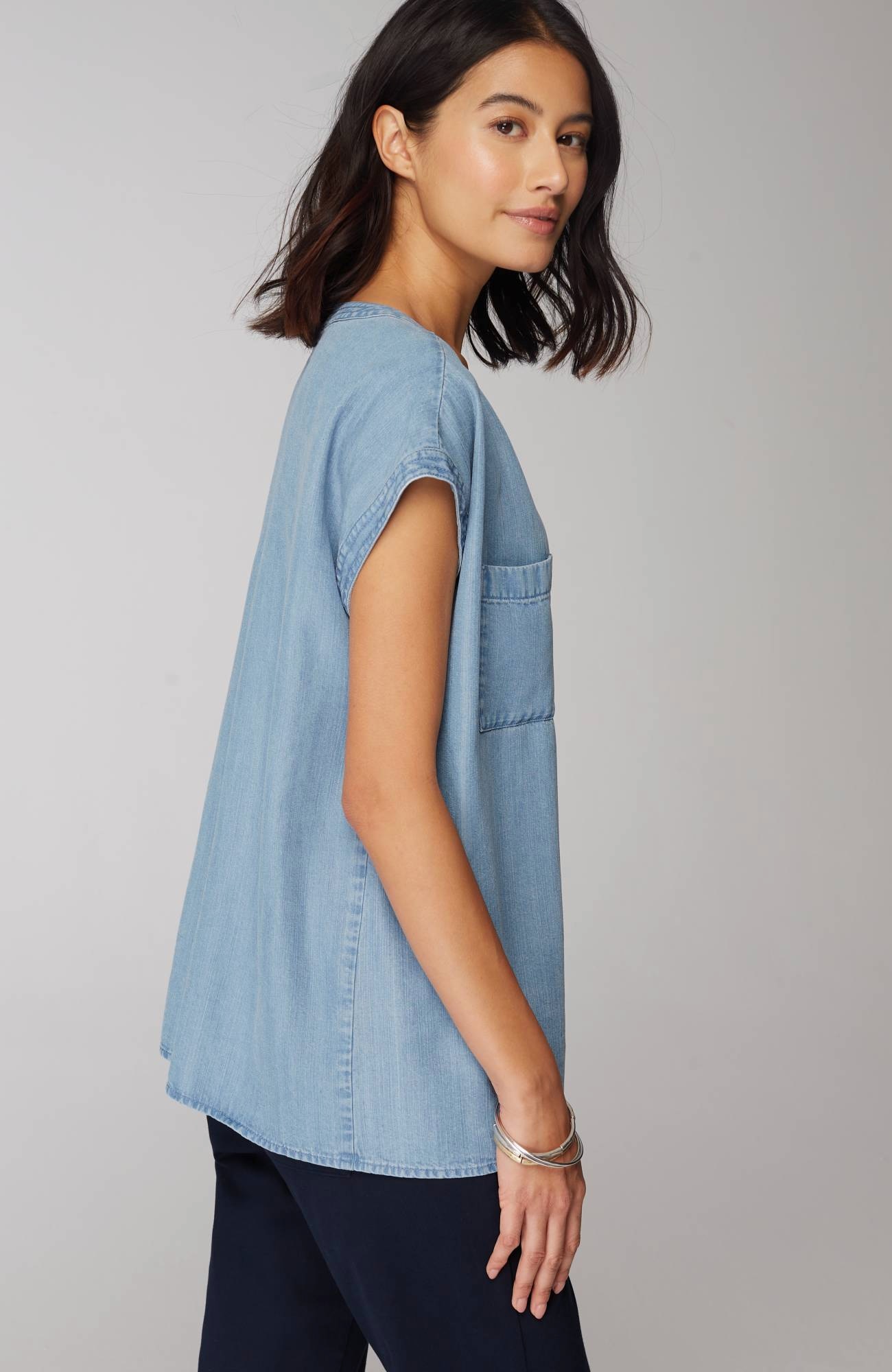 Indigo Patch-Pocket Shirt