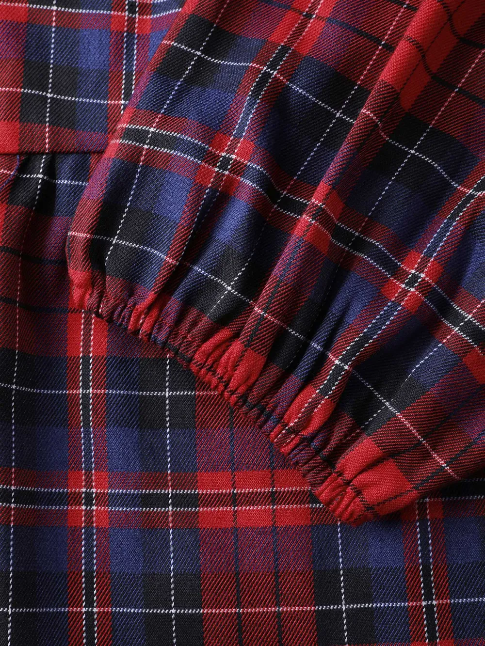 Festive Plaid Bowknots Adjustable Blouse