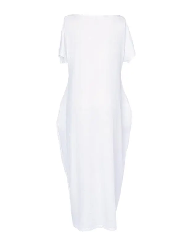 Women's Batwing Sleeve Lounge Dress – Casual Comfy Short Sleeve Nightdress for Daily Wear & Sleepwear