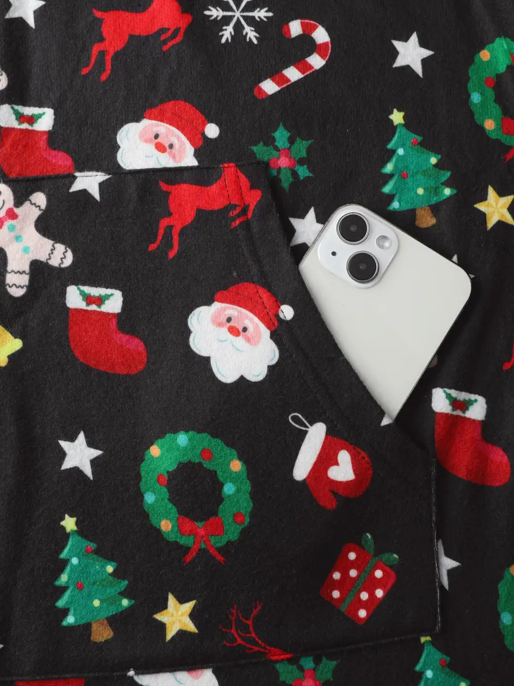 Holiday Spirit Pockets Hooded Sleep Jumpsuit