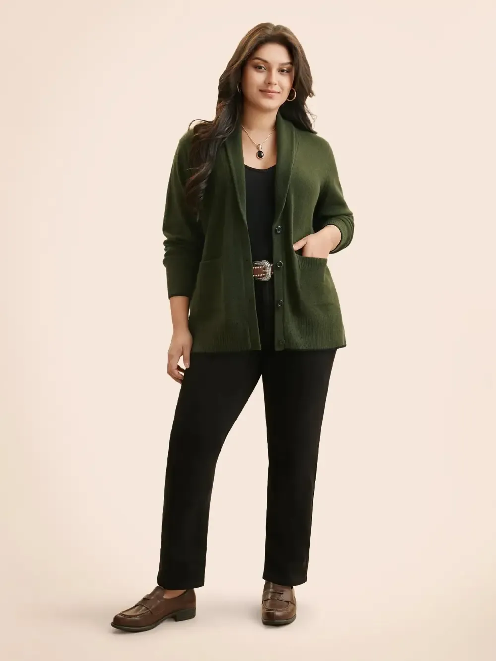 Supersoft Essentials Solid Shawl Collar Cardigan