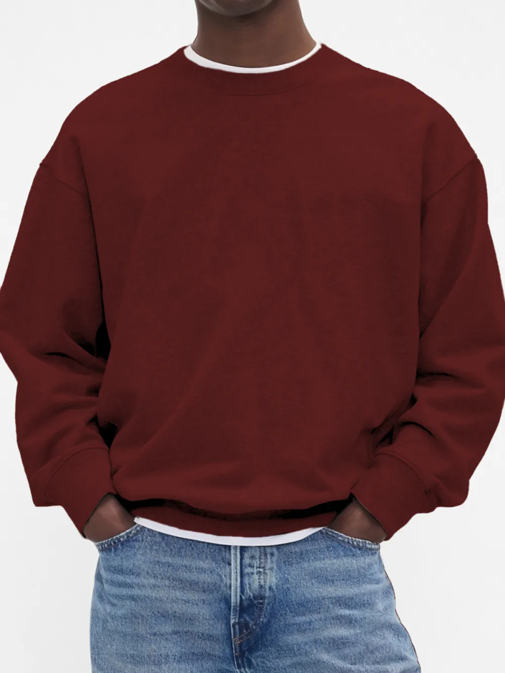 Men's Stylish Crewneck Basic Pullover Sweatershit