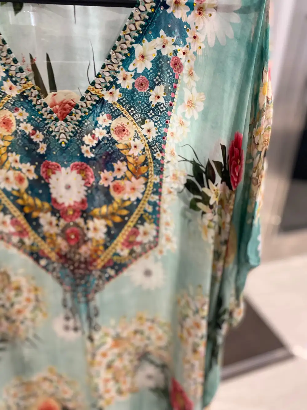 Coco Bella Spring Silk floral kaftan