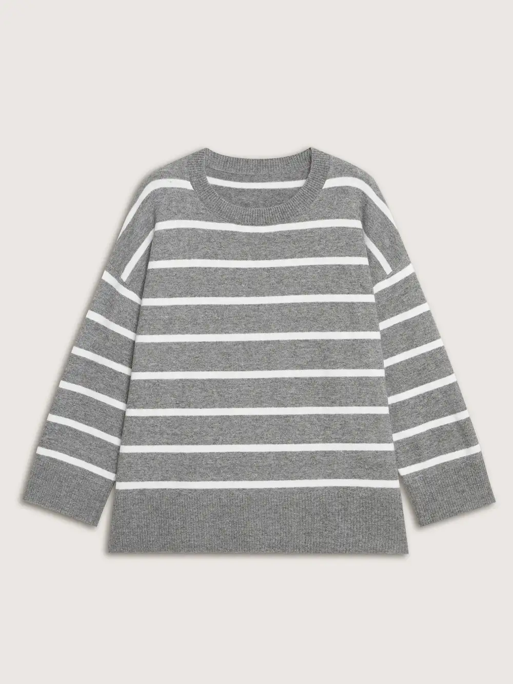 Stripes Print Round Neck Pullover