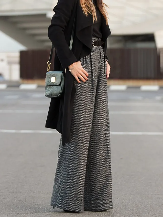 Urban Wide Leg Loose Striped Pants