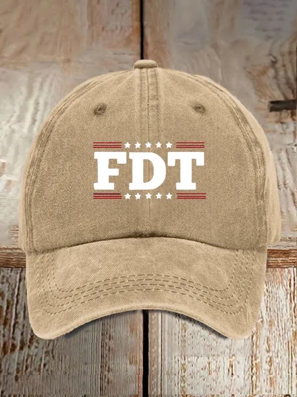 Unisex Fdt Printed Washed Cotton Hat