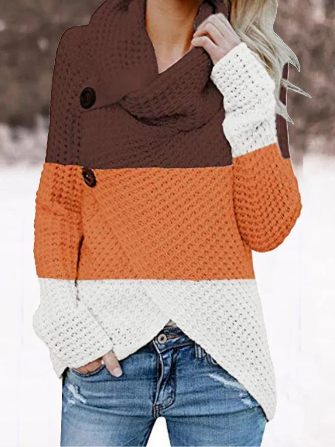 Long Sleeve Buttoned Vintage Sweater