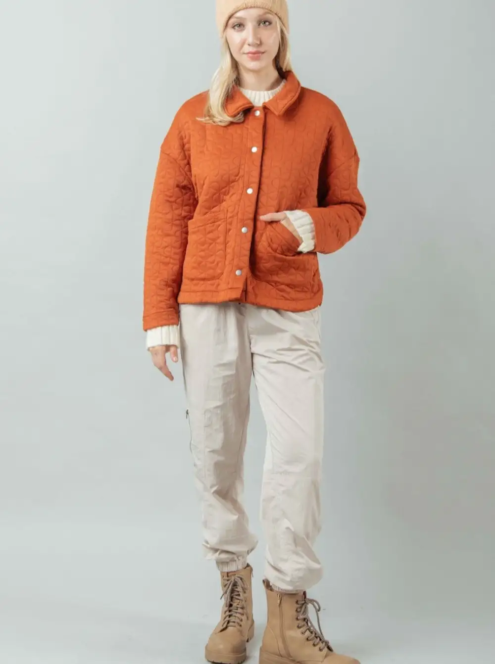Quilted Knit Jacket