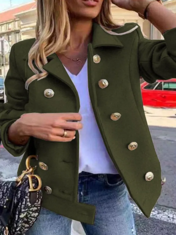 Buttoned Plain Casual Regular Fit Blazer