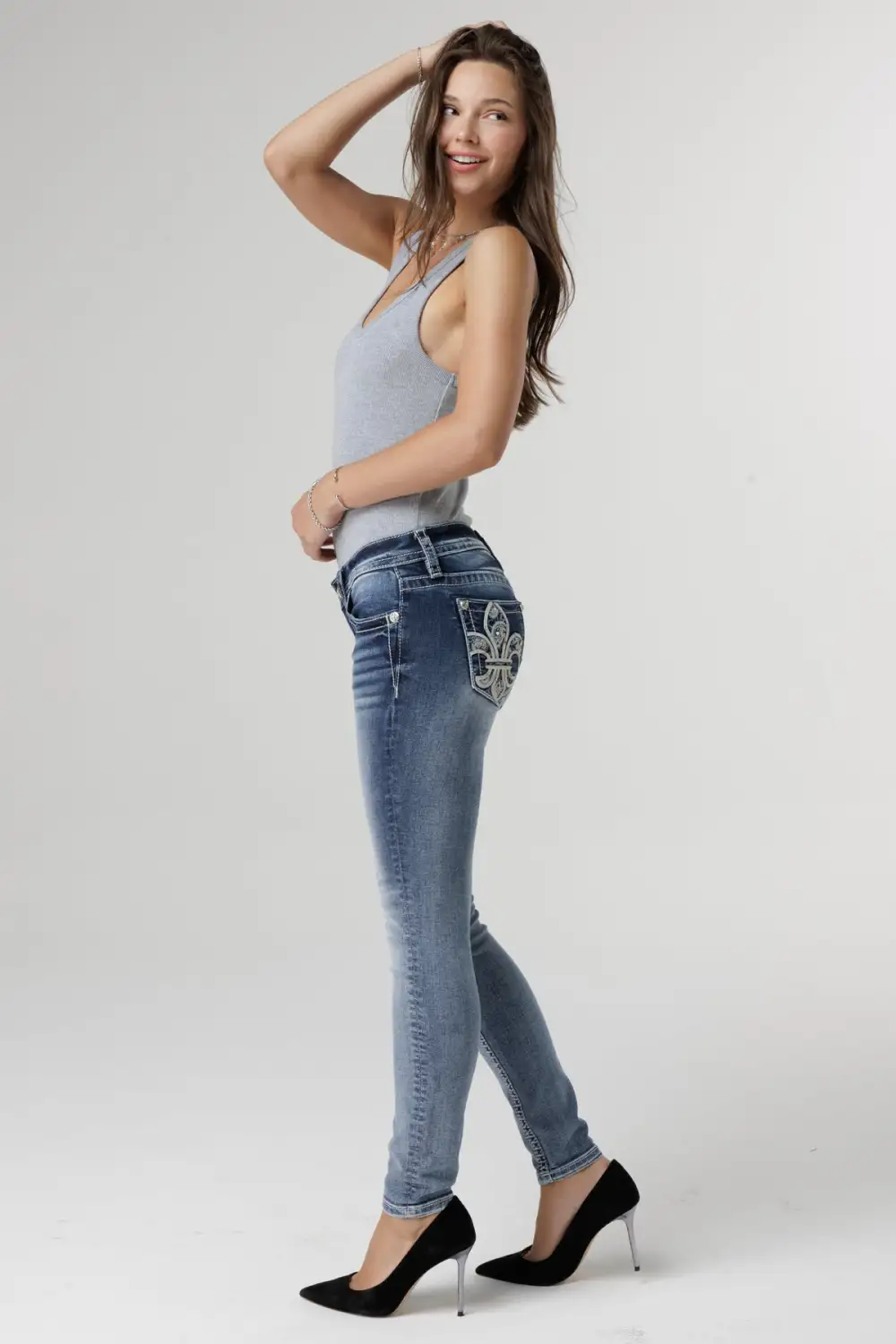 Fleur de Paisley Skinny Jeans
