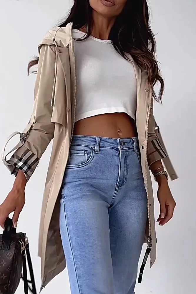 Women's Fashion Solid Color Zipper Jacket