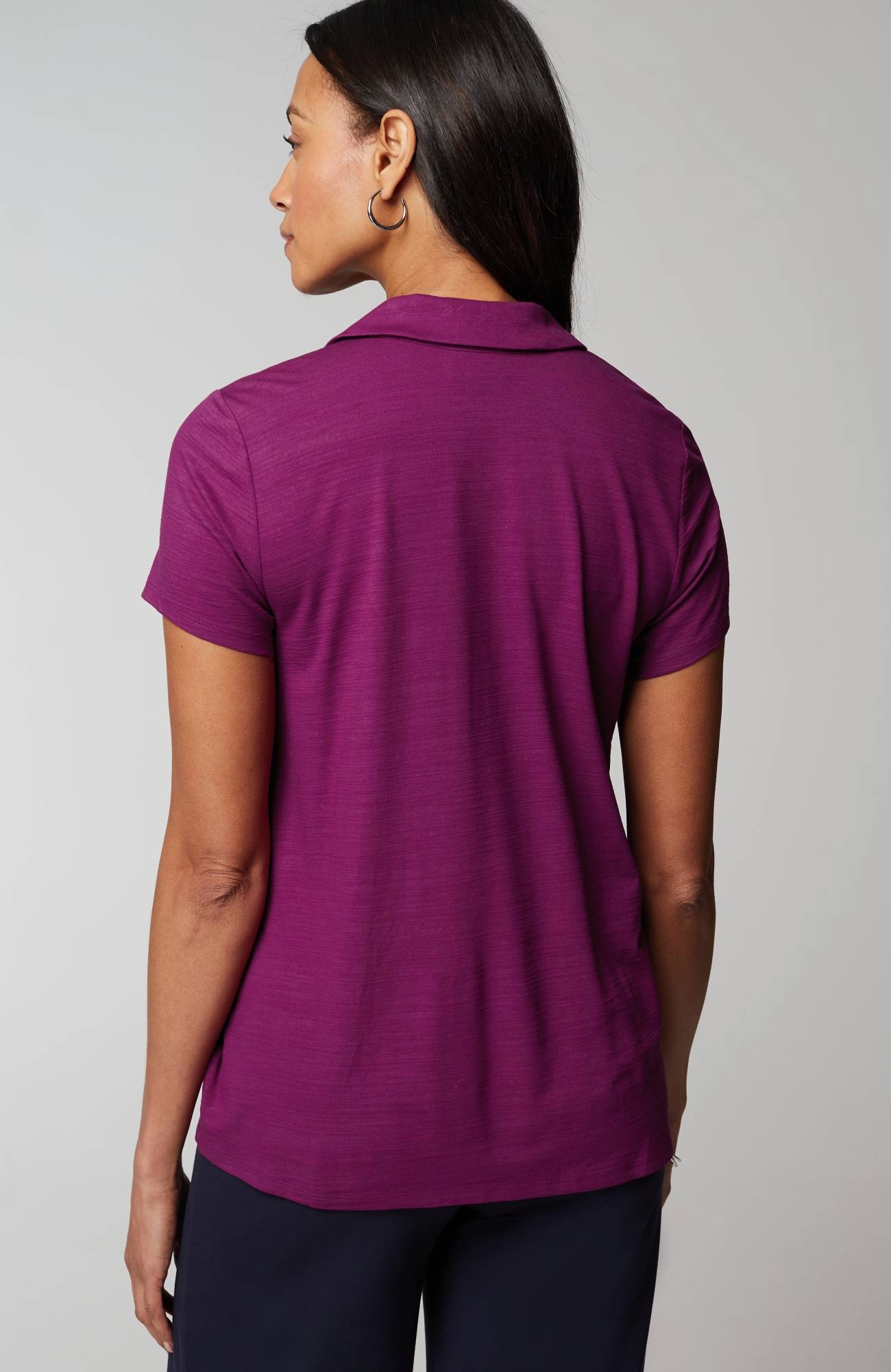 Wearever Slub-Knit Polo Top