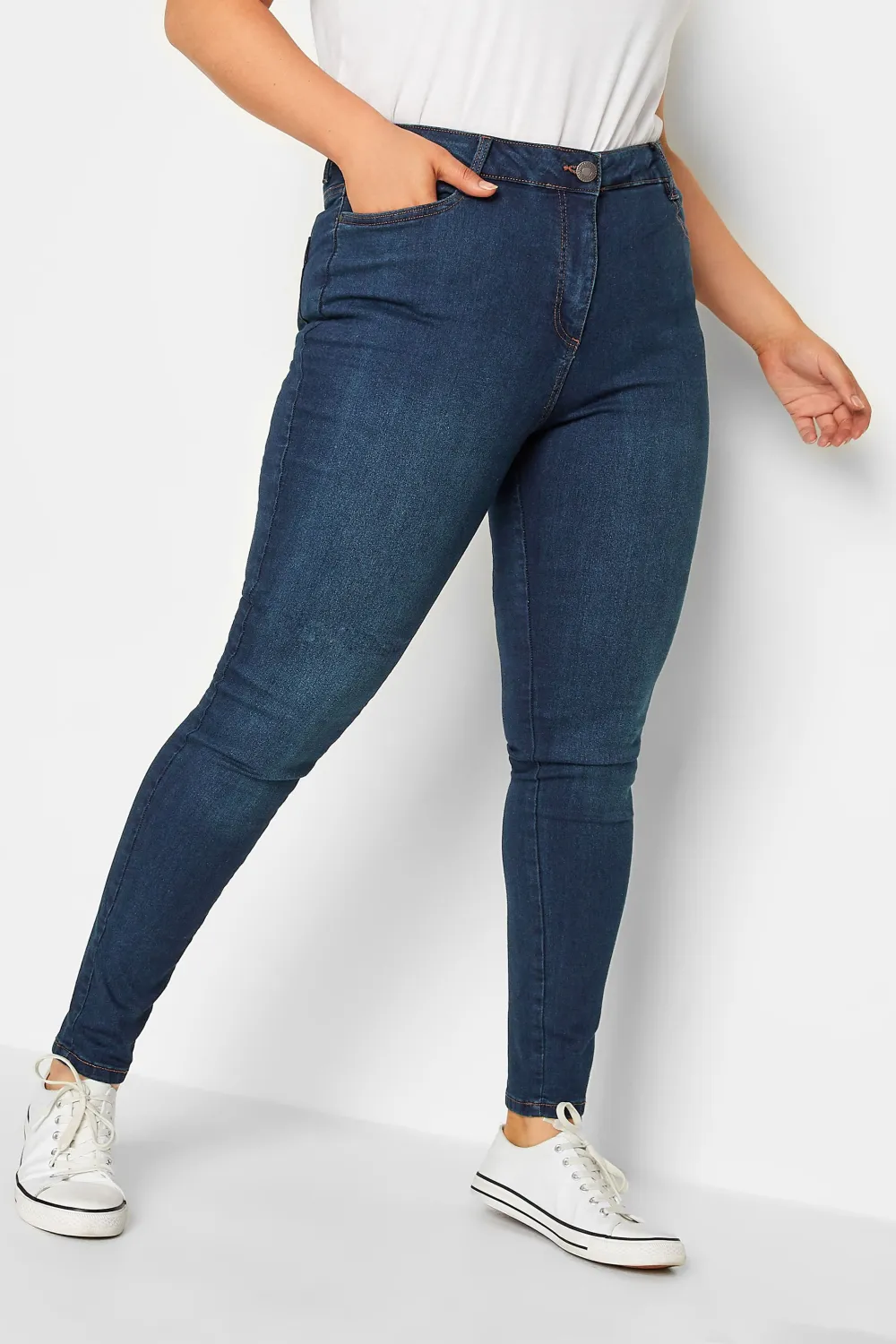 YOURS FOR GOOD Curve Black Skinny Stretch AVA Jeans