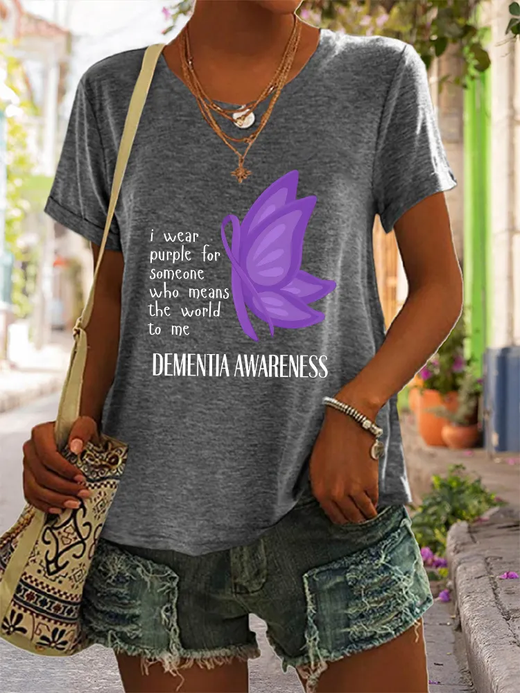 Women'S Dementia Awareness Short-Sleeved T-Shirt