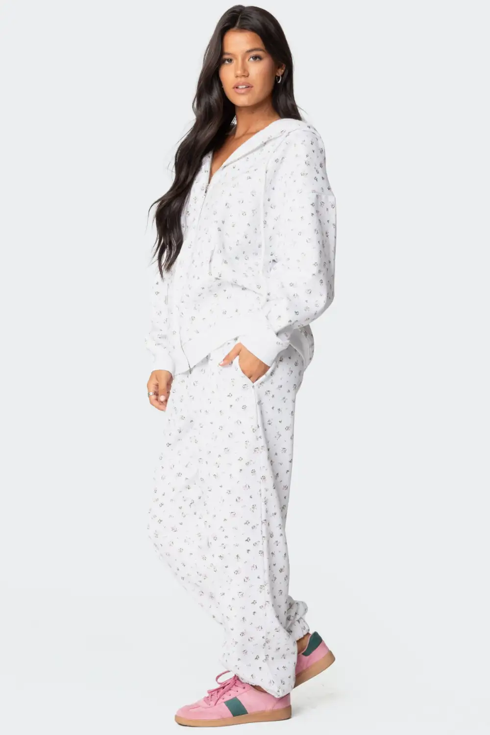 Bouquet Oversized Zip Up Hoodie