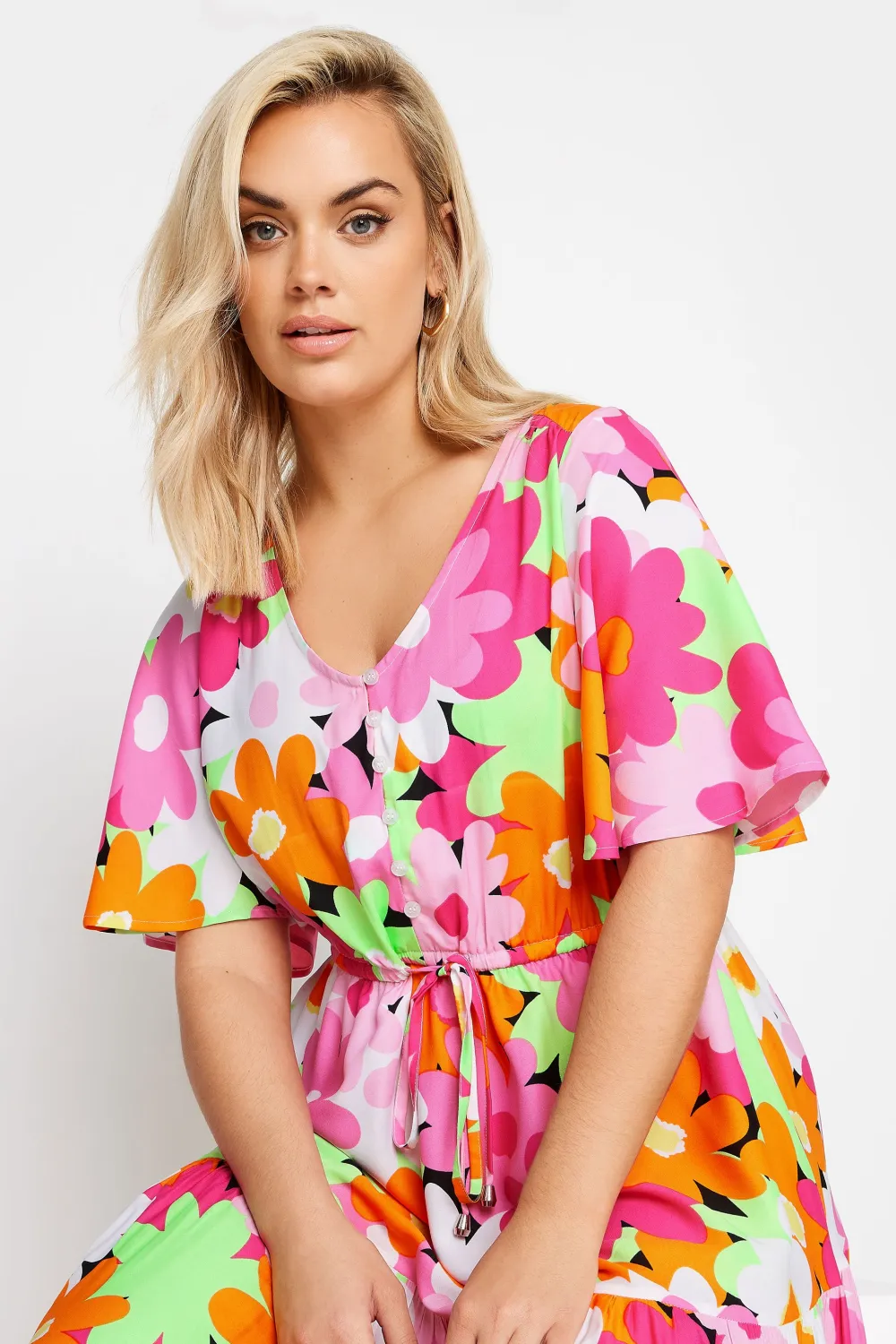 YOURS Curve Purple Floral Print Maxi Dress
