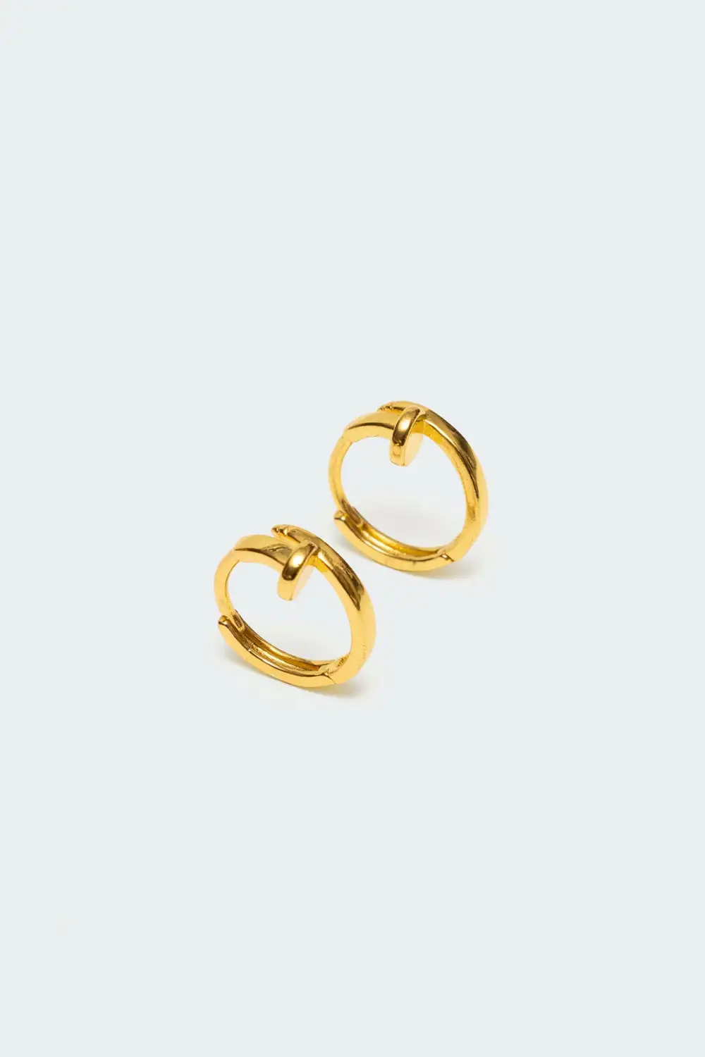 Nail Hoop Earrings