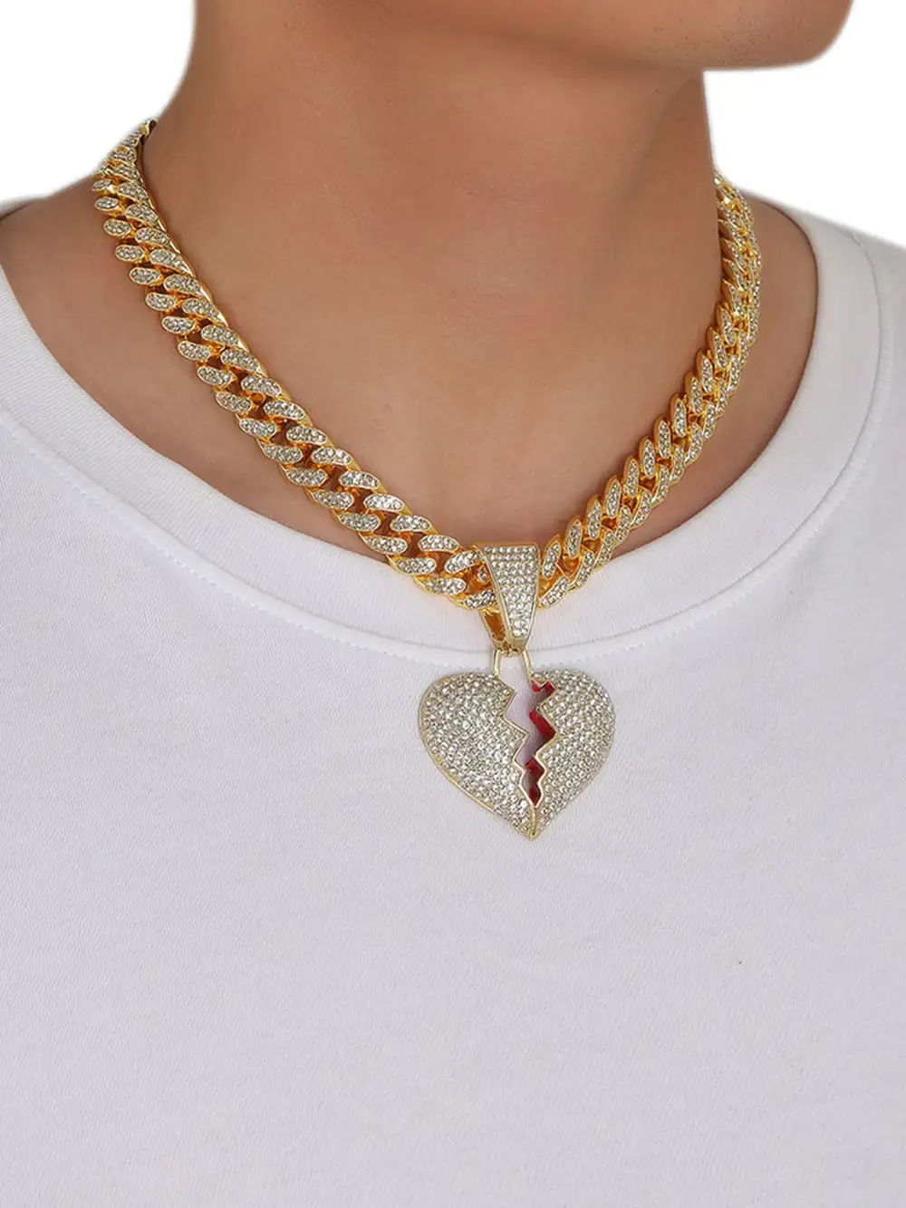 Heartbreak Hip-hop Necklace-1513