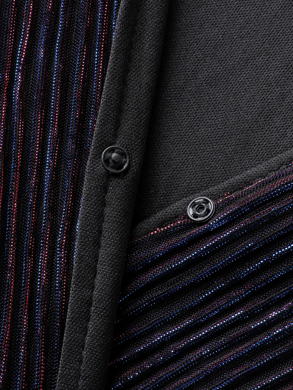 Luxe Mesh Pleated Elastic Waist Wrap Dress