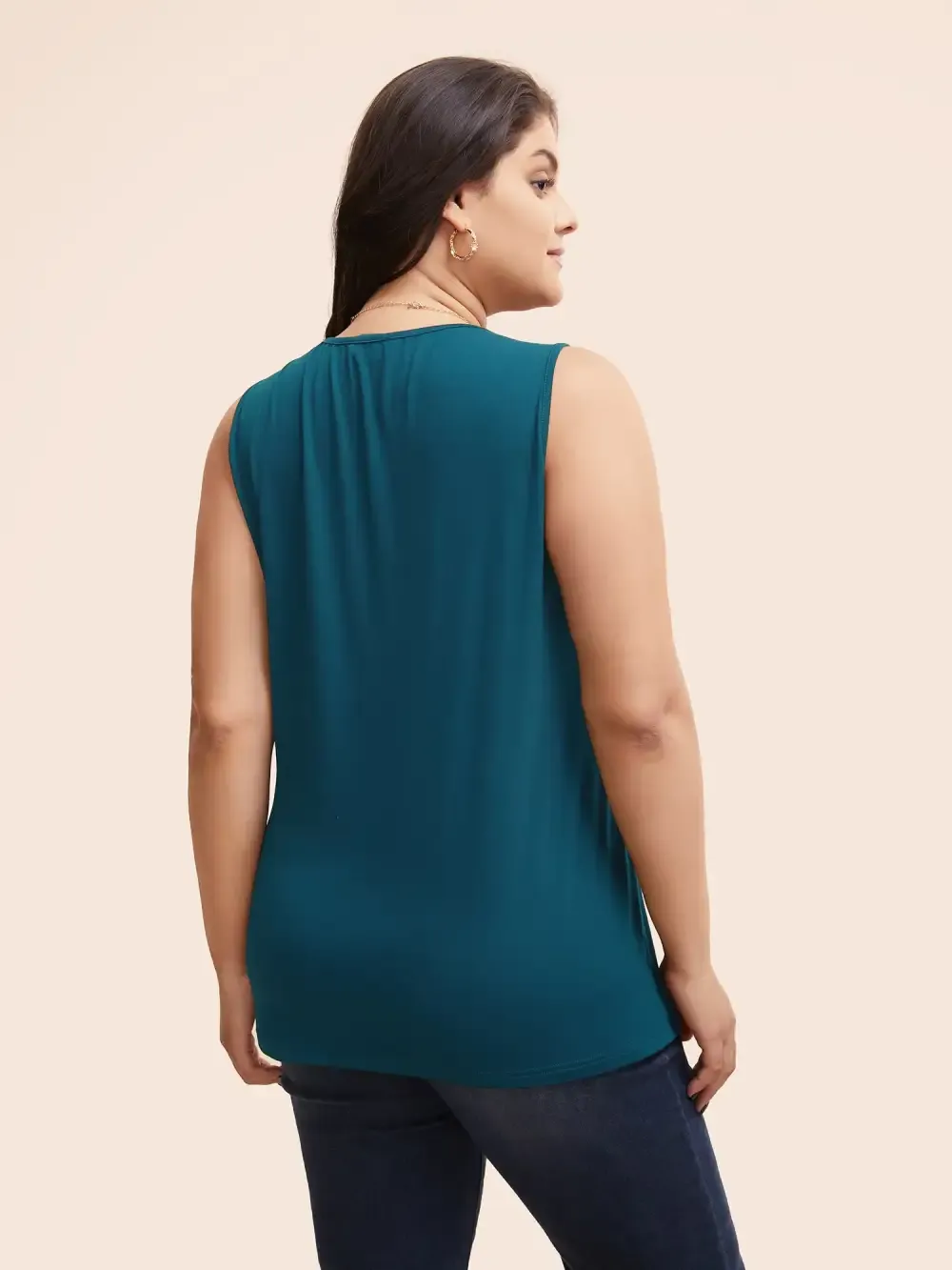Supersoft Essentials Plain V Neck Twist Front Tank Top