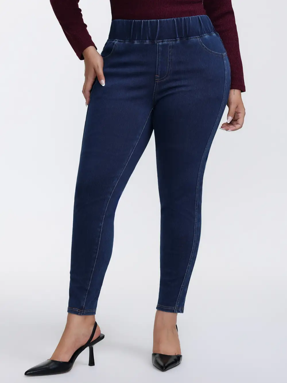 Supersoft Stretchy Skinny-Fit Knit Jeans