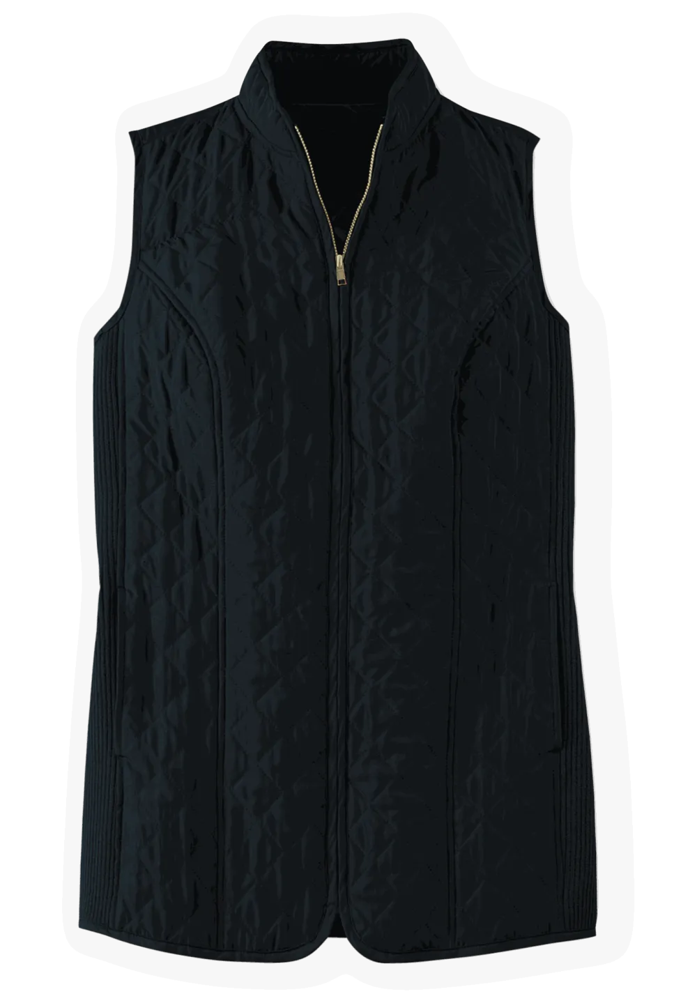Zip-Front Quilted Vest