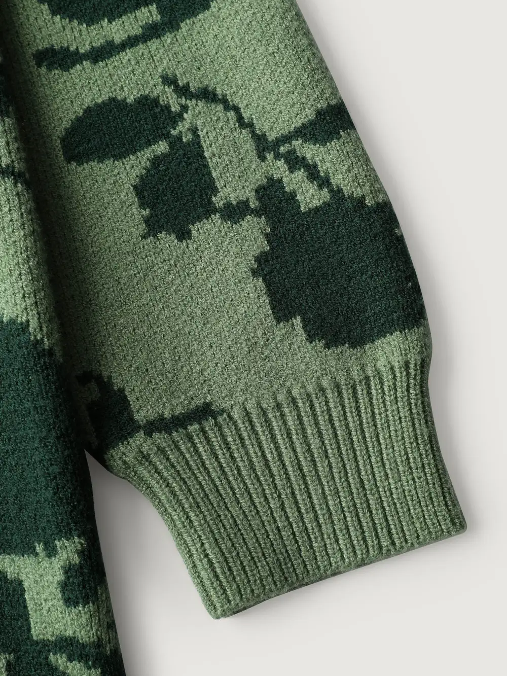 Supersoft Flower Silhouette Jacquard Hooded Pullover