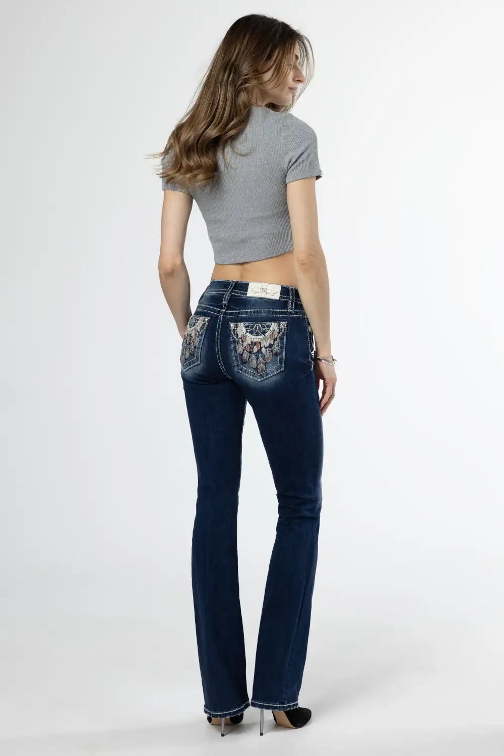 Hazel Feathers Bootcut Jeans