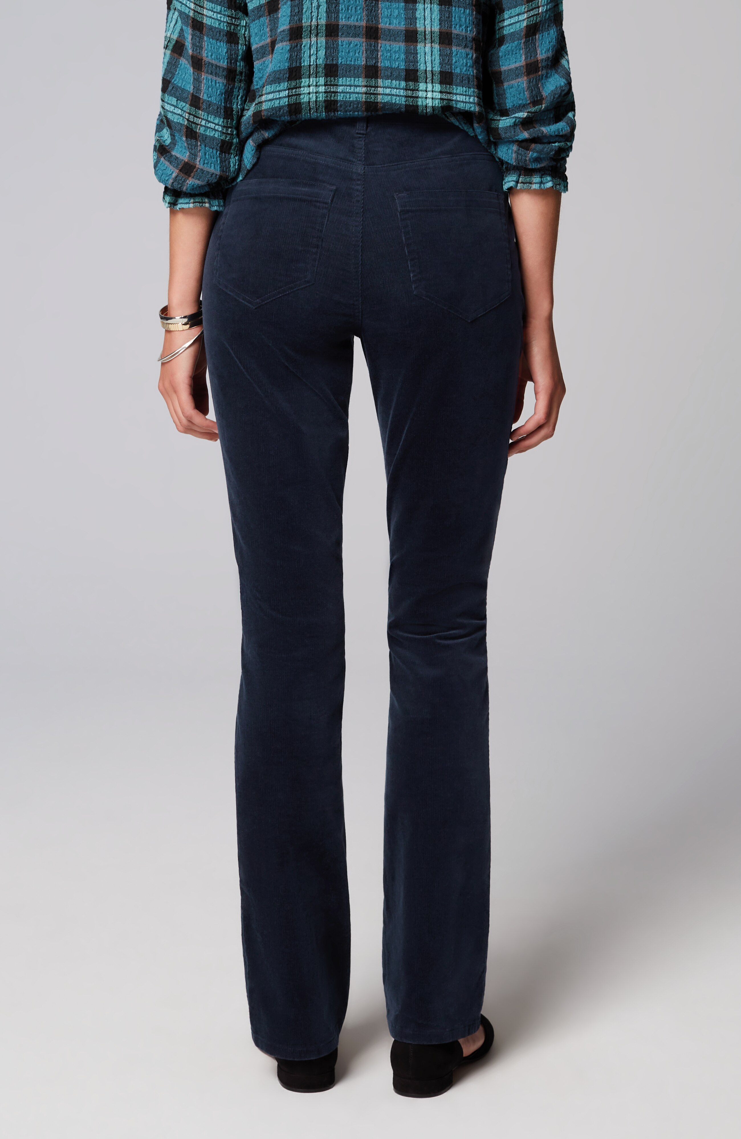 High-Rise Corduroy Boot-Cut Jeans