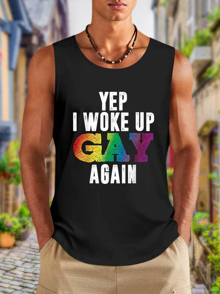Men'S Vests Woke Up Gay Pride Rainbow Queer Gay CSD Party LGBTQ