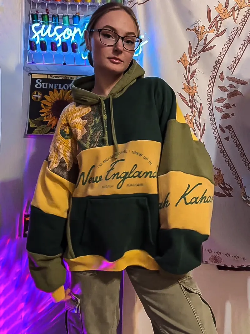 Yellow Streetwear Leisure Hoodie Sweatshirts