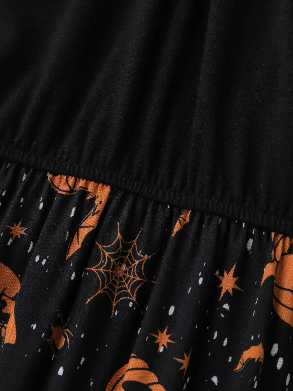 Pumpkin Contrast Print Pockets Maxi Dress