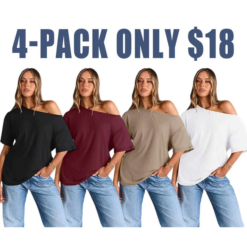 Women's Off Shoulder T-Shirt – Casual & Comfy Fit