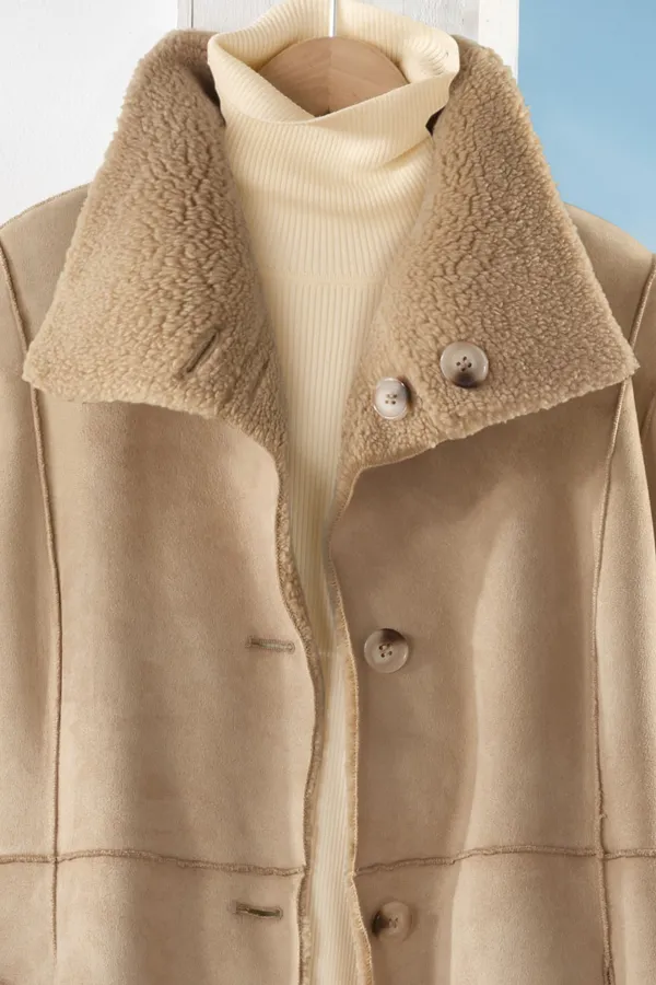 Reversible Faux Shearling Coat