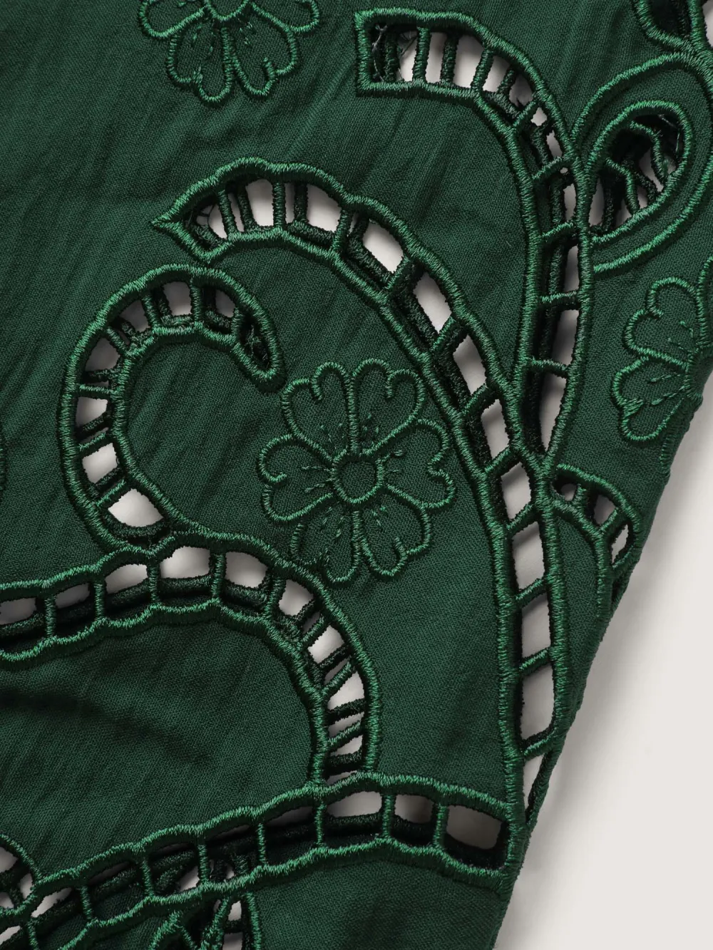 Embroidered Cut-Out Sleeve Solid Blouse