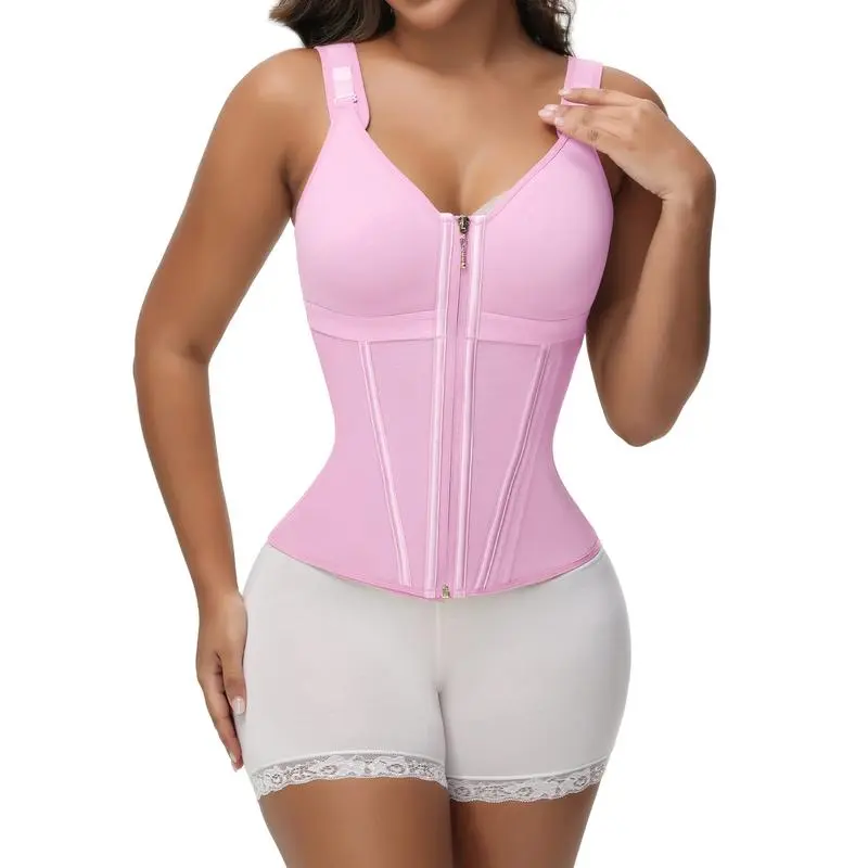 Women's Tummy Control Shapewear with Bra & Adjustable Straps – Waist Slimming Workout Girdle